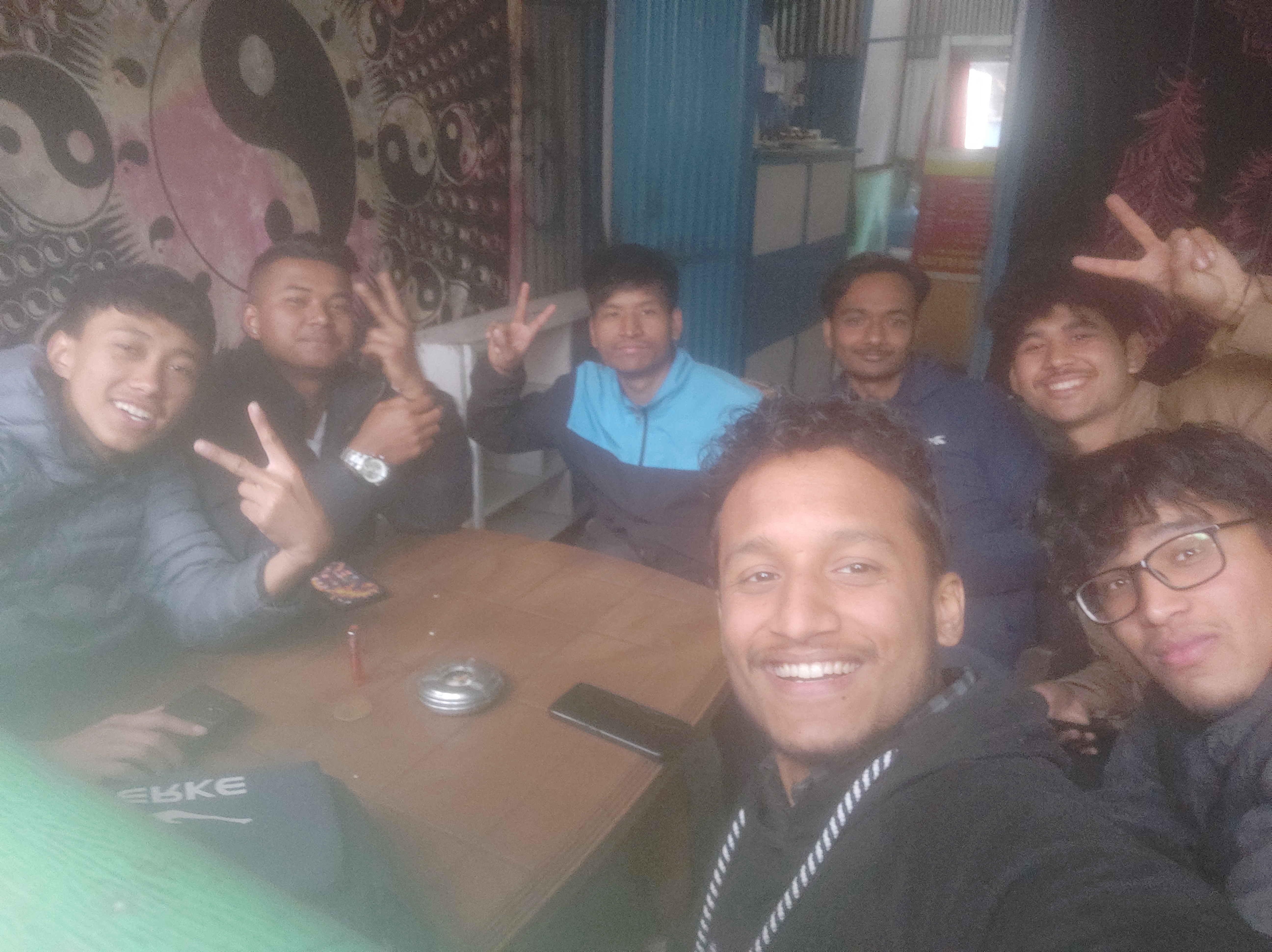 bunch of nerds looking at the camera